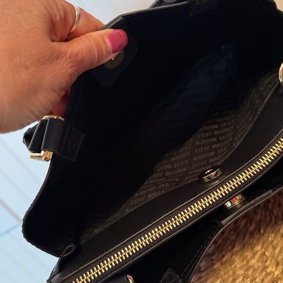 Steve Madden Elegant Black Handbag - Great Condition - Picture 7 of 10